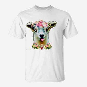 Just A Girl Who Loves Goats Goat Farm Crazy Lady Christmas T-Shirt | Crazezy
