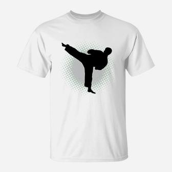 Karate Martial Arts Silhouette Sports Youth T-Shirt | Crazezy
