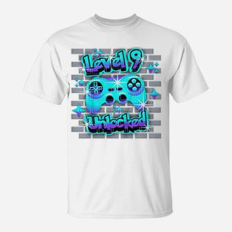 Kids 9 Year Old 9Th Video Gamer Gaming Birthday Party Boys Girls T-Shirt | Crazezy UK