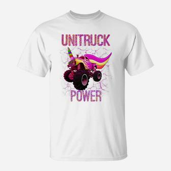 Kids Monster Truck Unicorn T Shirt T-Shirt | Crazezy