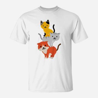 Kids Shirt - Cats Stacked - For Children's Birthdays T-Shirt | Crazezy UK