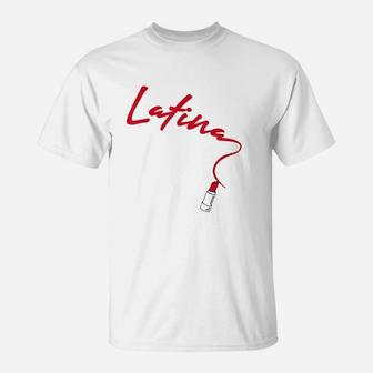 Latina Red Lips T-Shirt | Crazezy