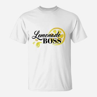 Lemonade Boss Lemonade Stand Young Entrepreneur Gift T-Shirt | Crazezy