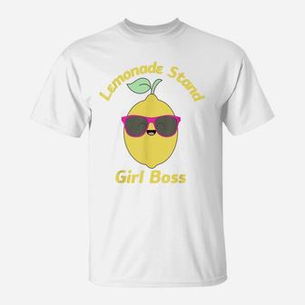 Lemonade Stand Girl Boss Pink Lemonade Crew Summer Fruit T-Shirt | Crazezy DE