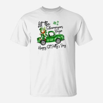 Let The Shenanigans Begin Happy St Patty's Day T-Shirt - Thegiftio UK