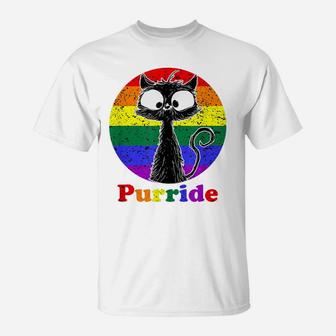 Lgbt Cat Lovers Purride Flag Gay Pride Month Lgbtq T-Shirt | Crazezy