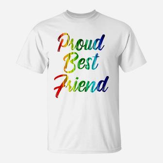 Lgbt Rainbow Pride Shirts Proud Best Friend Tees Gay Lesbian T-Shirt | Crazezy