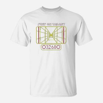 Line Art Stay On Target T-Shirt | Crazezy CA