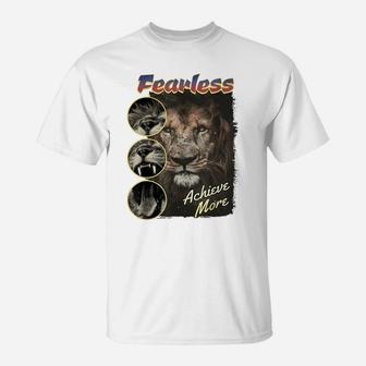Lion Wild Cat Colorful Animal King Jungle Lovers Motivation T-Shirt | Crazezy AU