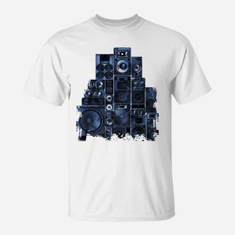 Loudspeaker Rack Enthusiast Audio Engineer Electronic Techno T-Shirt | Crazezy