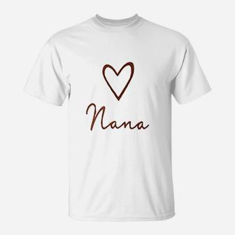 Love Nana Heart T-Shirt | Crazezy CA