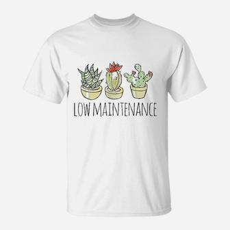 Low Maintenance Cactus T-Shirt | Crazezy CA