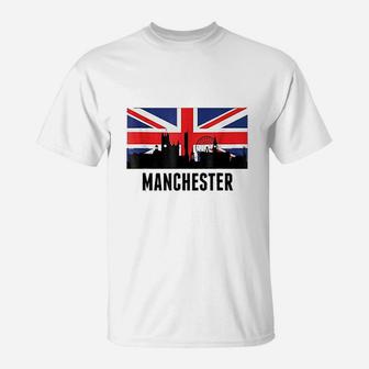 Manchester England Cityscape Skyline T-Shirt - Thegiftio UK