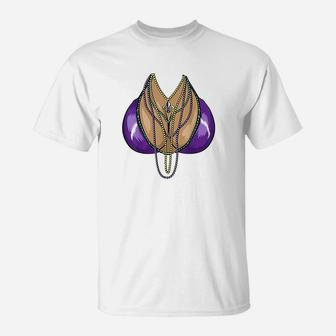 Mardi Gras And Beads Fat Tuesday Funny Gift T-Shirt | Crazezy