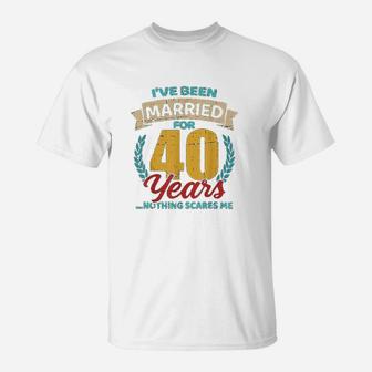 Married For 40 Years 40th Wedding Anniversary T-Shirt