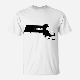 Massachusetts Is Home Boston Berkshires Cape Cod Love Gift T-Shirt | Crazezy