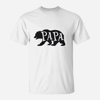 Matching Father And Son Papa Bear Daddy Bear Little Baby Family T-Shirt | Crazezy