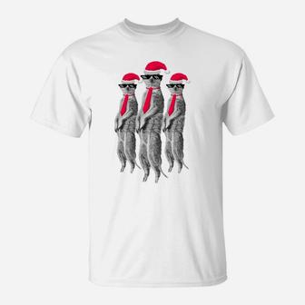 Meerkat Xmas Crew Cool Christmas Agents Clique Fun Sweatshirt T-Shirt | Crazezy DE