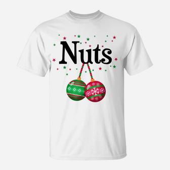 Men Nuts Chestnuts Couple Costume Christmas Ornament T-Shirt | Crazezy DE