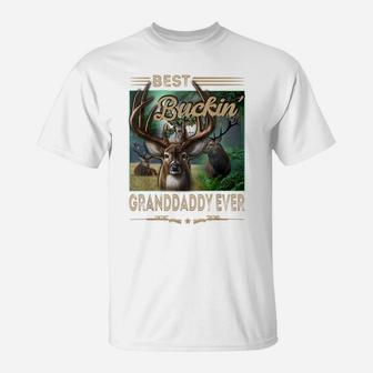 Mens Best Buckin' Granddaddy Ever Deer Hunting Bucking Father T-Shirt | Crazezy DE