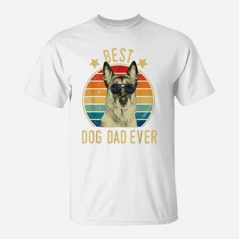 Mens Best Dog Dad Ever Belgian Malinois Father's Day Gift T-Shirt | Crazezy CA