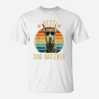 Mens Best Dog Dad Ever Doberman Pinscher Father's Day Gift T-Shirt | Crazezy DE