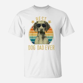 Mens Best Dog Dad Ever Vizsla Father's Day Gift T-Shirt | Crazezy
