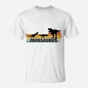 Mens Fun Papasaurus T-Rex Dinosaurs For Papa - Father's Day T-Shirt | Crazezy