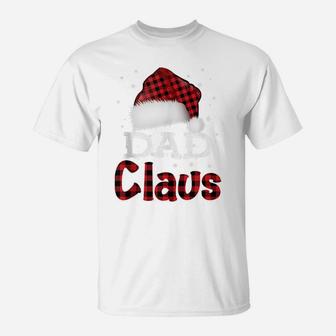 Mens Funny Santa Hat Christmas Costume Family Matching Dad Claus T-Shirt | Crazezy