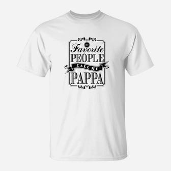 Mens Grandpa Gift My Favorite People Call Me Pappa Grandpa T-Shirt - Thegiftio UK