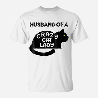 Mens Husband Of A Crazy Cat Lady Shirt For Men With Lots Of Cats T-Shirt | Crazezy