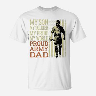 Mens My Son My Soldier Hero - Proud Army Dad Military Father Gift T-Shirt | Crazezy