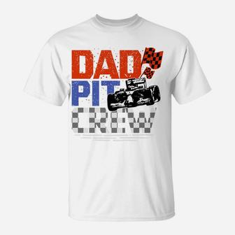 Mens Race Car Themed Birthday Party Gift Dad Pit Crew Costume T-Shirt | Crazezy