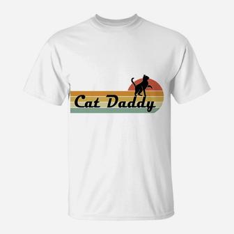 Mens Retro Cat Lovers - Cat Daddy T-Shirt | Crazezy