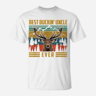 Mens Vintage Best Buckin' Uncle Ever Costume Deer Hunting T-Shirt | Crazezy UK