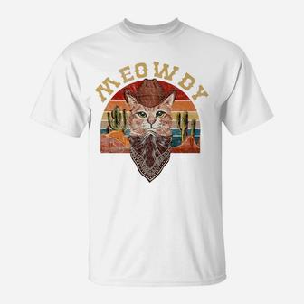 Meowdy Funny Texas Cat Meme Cat Lovers Gift T-Shirt | Crazezy