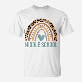 Middle School Rainbow Girls Teacher Team Middle School Squad T-Shirt | Crazezy