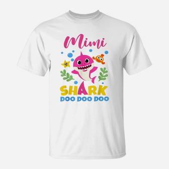 Mimi Shark Doo Doo Funny Baby Mommy Kids T-Shirt | Crazezy DE
