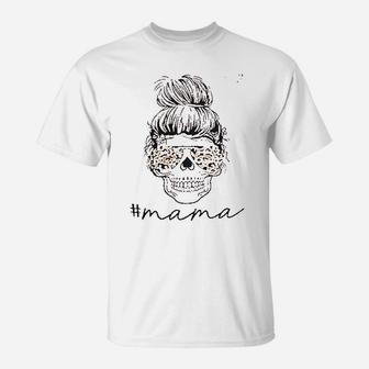 Mom Life Leopard Skull T-Shirt | Crazezy UK