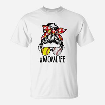Mom Life Softball Baseball Mothers Day T-Shirt | Crazezy CA