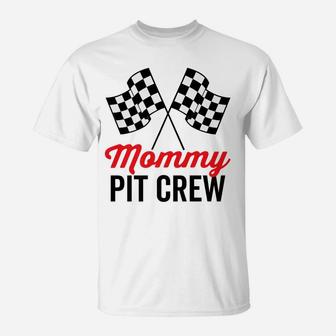 Mommy Pit Crew For Racing Party Costume Funny Family T-Shirt | Crazezy UK
