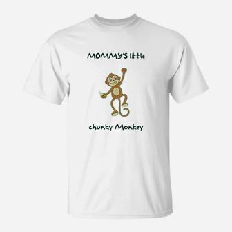 Mommys Little Chunky Monkey Boy Girl Clothes T-Shirt | Crazezy UK
