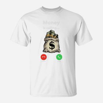 Money Calling Gang Ster Entrepreneur Christmas Hip Hop Gift T-Shirt | Crazezy DE