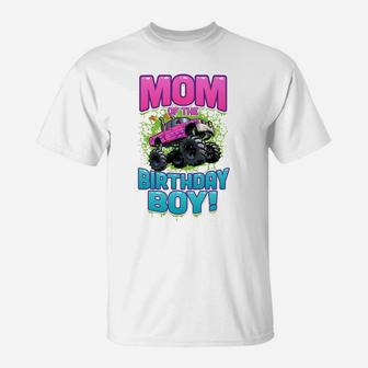 Monster Truck Mom Of The Birthday Boy Gift T-Shirt | Crazezy DE
