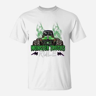 Monster Trucks Rule T-Shirt | Crazezy
