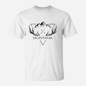 Montana Elk Cool Montana Gift Montana Mountain Elk T-Shirt | Crazezy