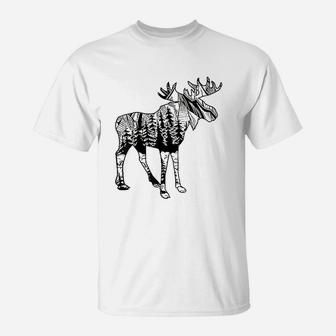 Moose Sighting Forest T-Shirt | Crazezy AU