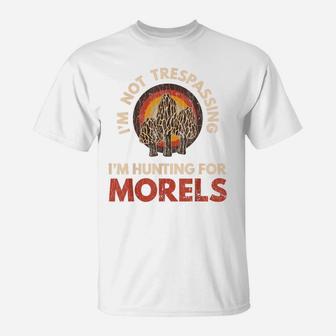 Morel Hunting Funny Mushroom Hunter Mycologist Graphic T-Shirt | Crazezy