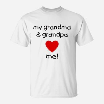 My Grandma And Grandpa Love Me T-Shirt | Crazezy AU
