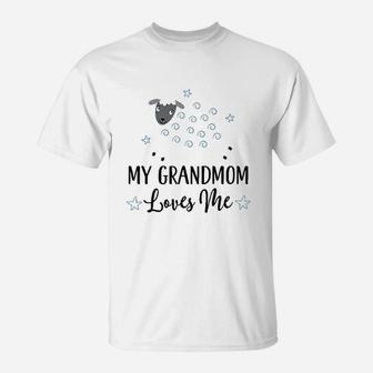 My Grandmom Loves Me Lamb Baby T-Shirt | Crazezy AU